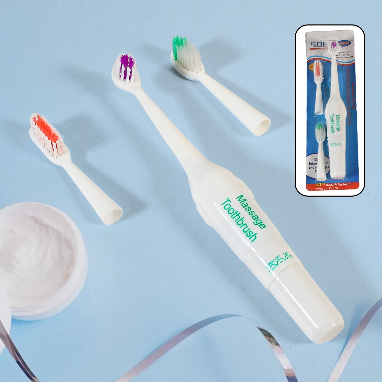 ELECTRIC TOOTHBRUSH FOR ADULTS AND TEENS, ELECTRIC TOOTHBRUSH BATTERY OPERATED DEEP CLEANSING TOOTHBRUSH (Battery Not included) ELECTRIC TOOTHBRUSH FOR ADULTS AND TEENS, ELECTRIC TOOTHBRUSH BATTERY OPERATED DEEP CLEANSING TOOTHBRUSH (Battery Not included)